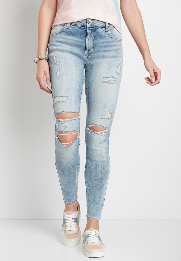 m jeans by maurices™ Vintage High Rise Ripped Jegging | maurices