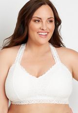 Vintage Lace White Racerback Braletteâ€¯, C4673, small