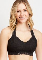 Vintage Lace Black Racerback Braletteâ€¯, , small