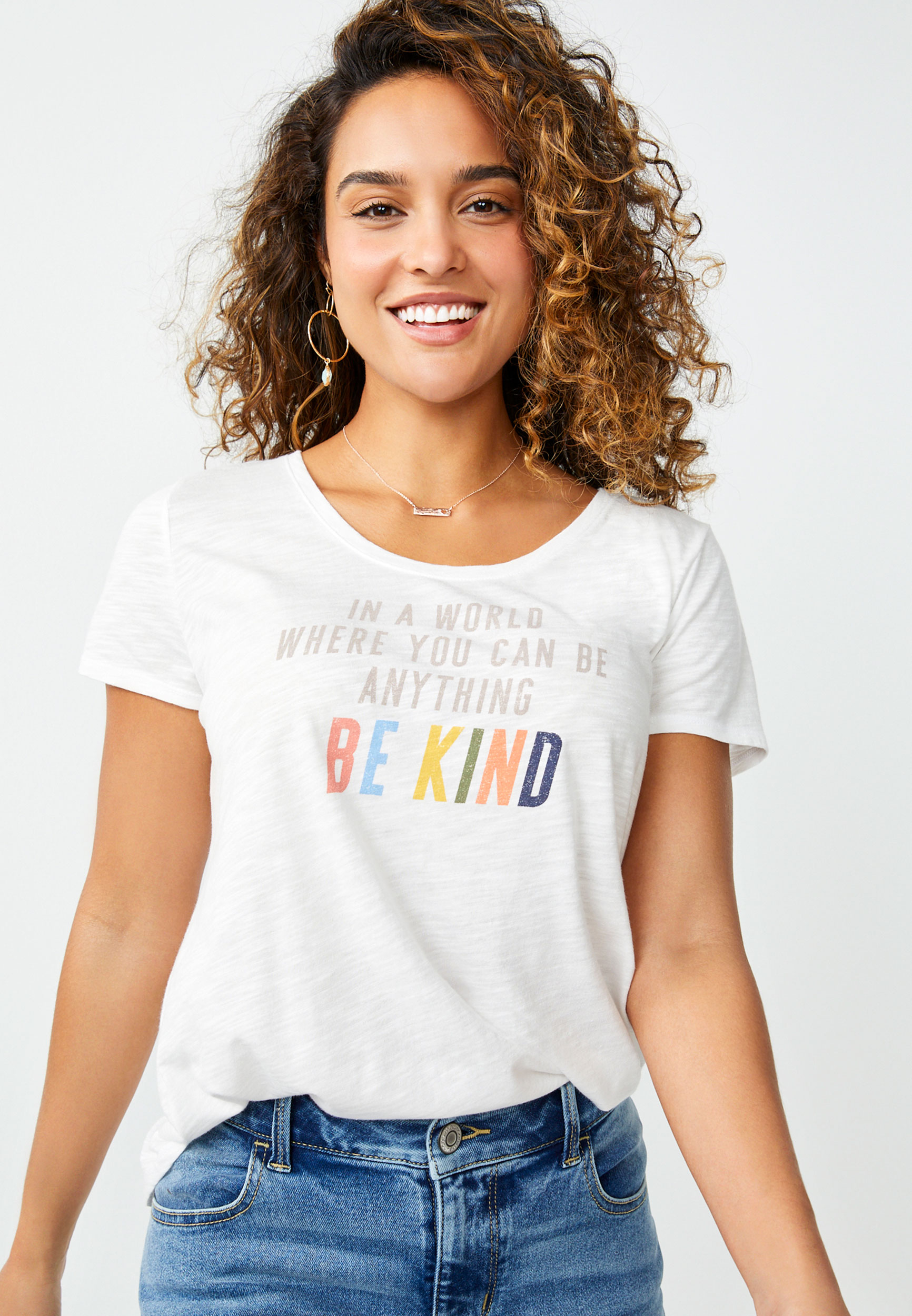 Colorful Be Kind Graphic Tee | maurices