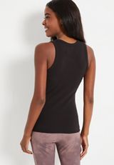 Highline Solid Fitted Ribbed Tank Top, C106, small