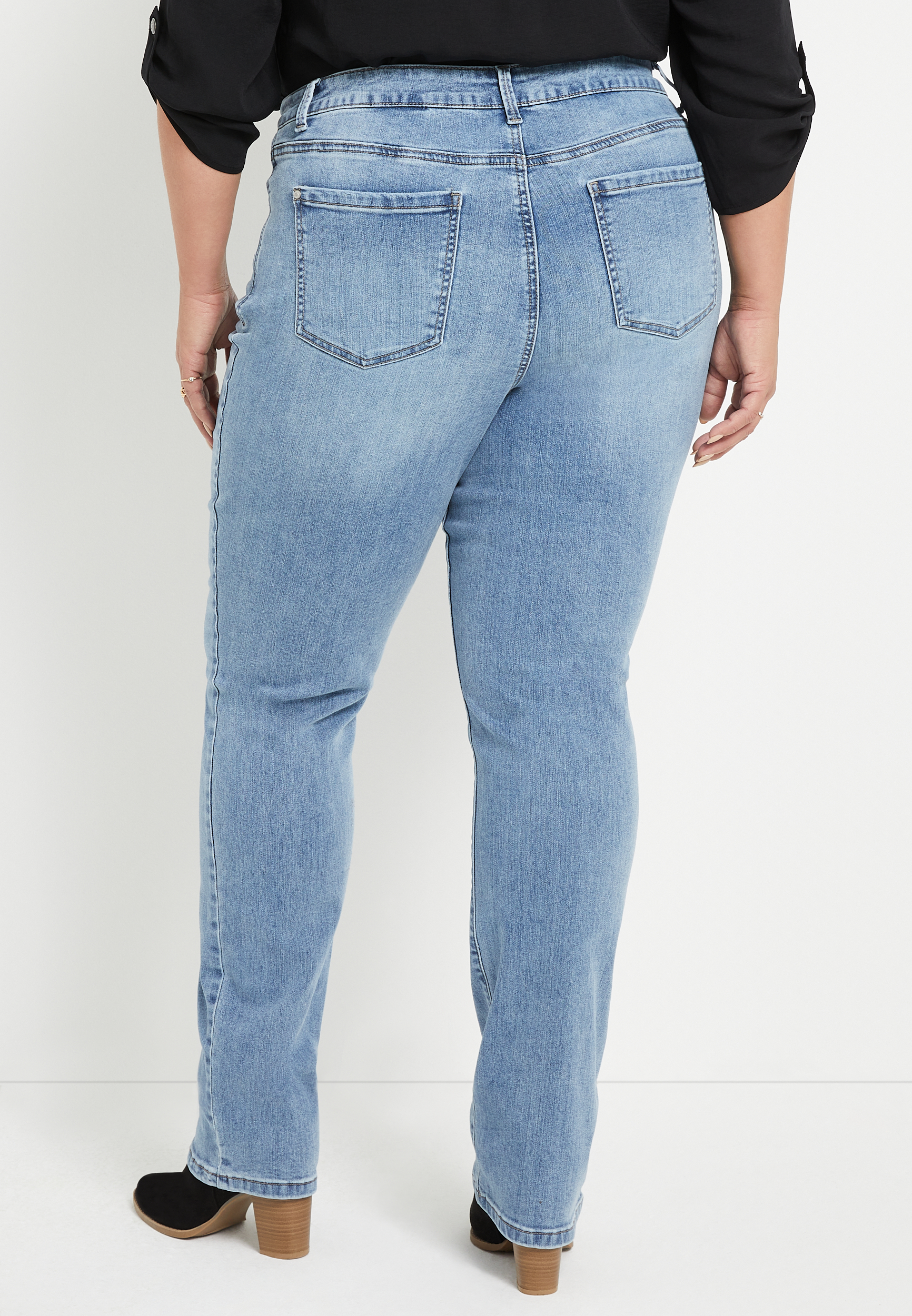Plus Size Everflex™ High Rise Curvy Medium Baby Bootcut Jean - alternate image