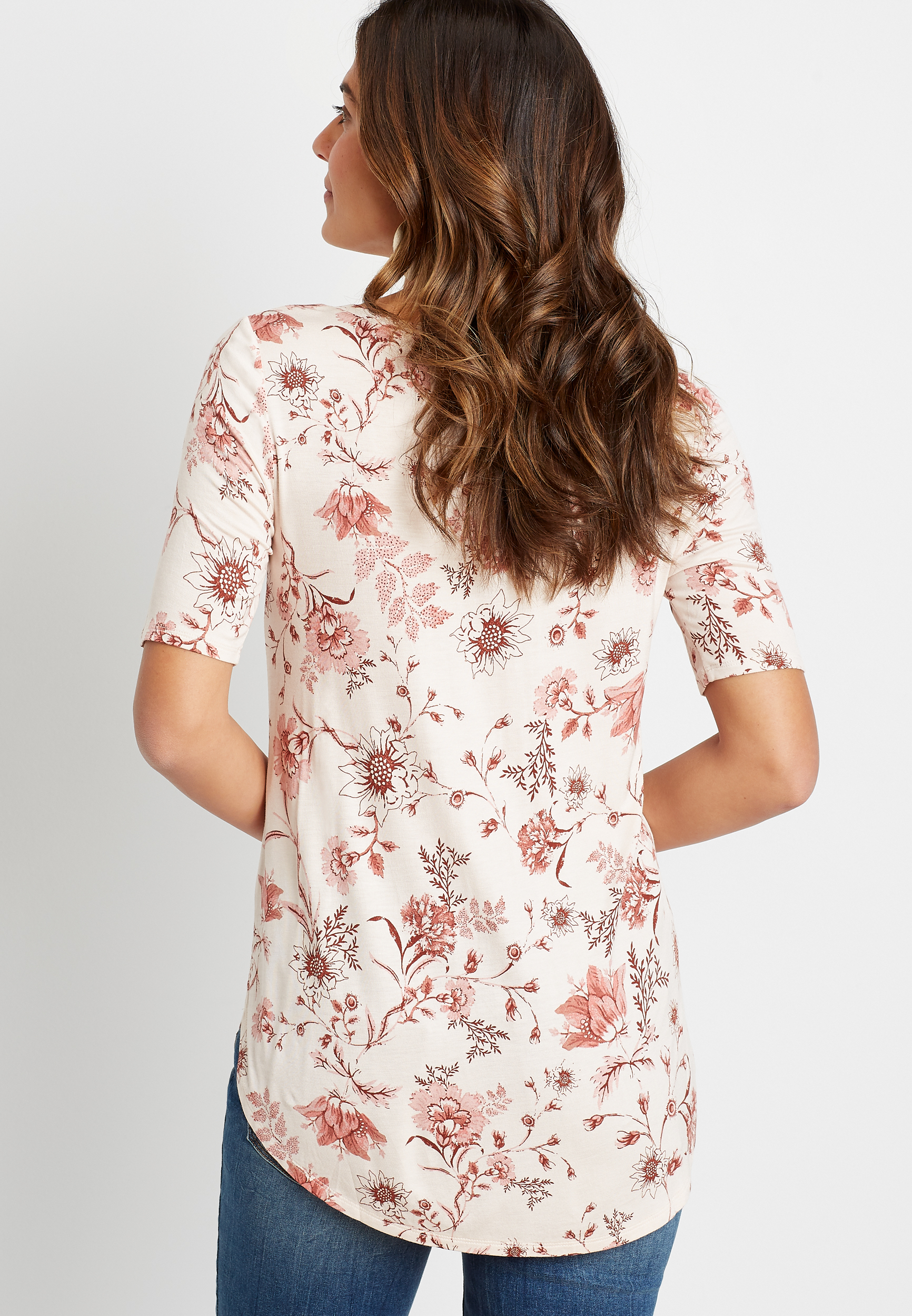 24/7 Pink Floral Flawless Tee - alternate image