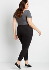 Plus Size Black Super Soft Tie Waist Jogger Pant, C106, small