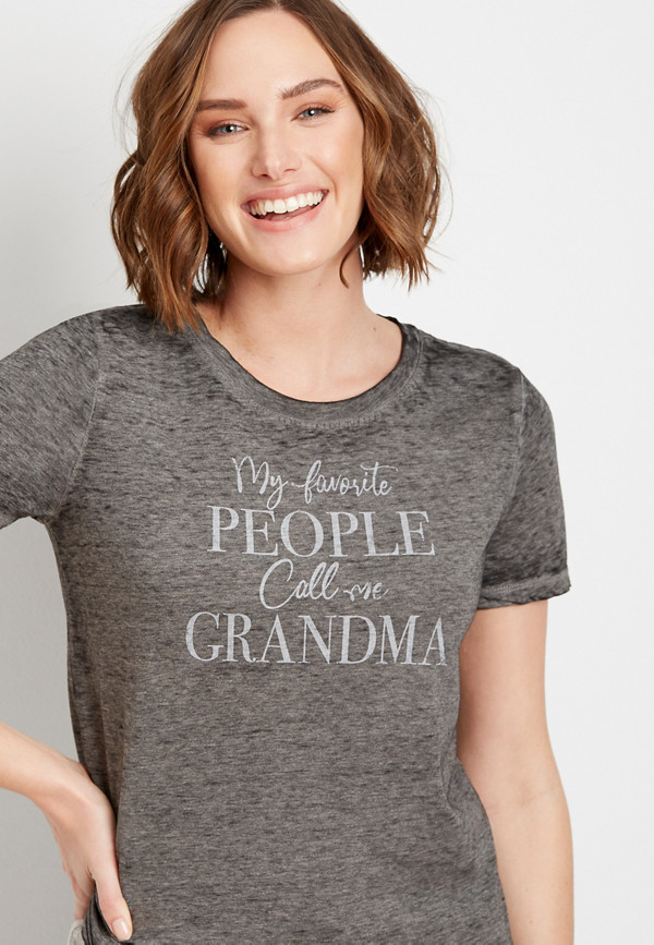 Gray My Favorite People Call Me Grandma Graphic Tee | maurices