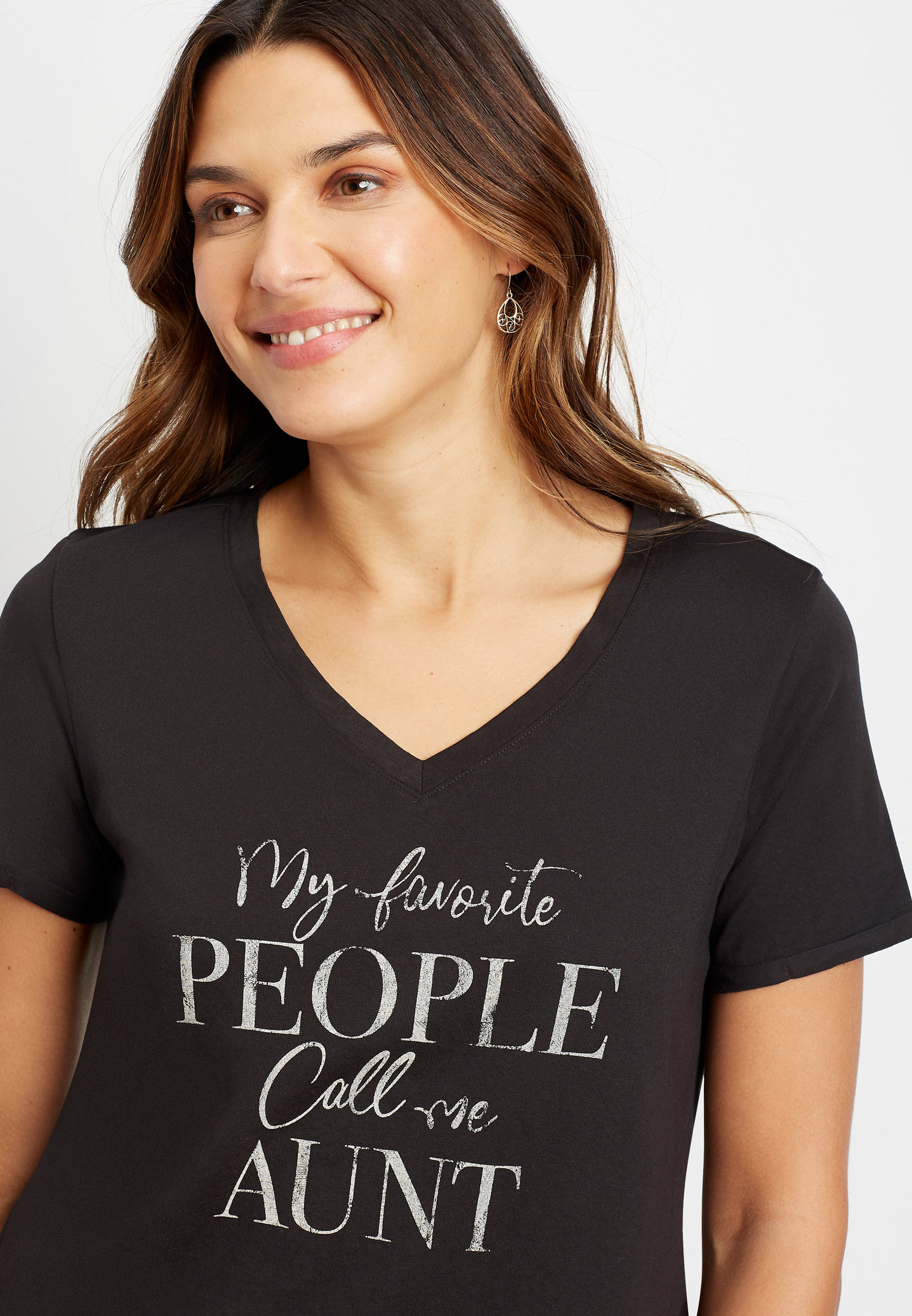 Black My Favorite People Call Me Aunt Graphic Tee | maurices