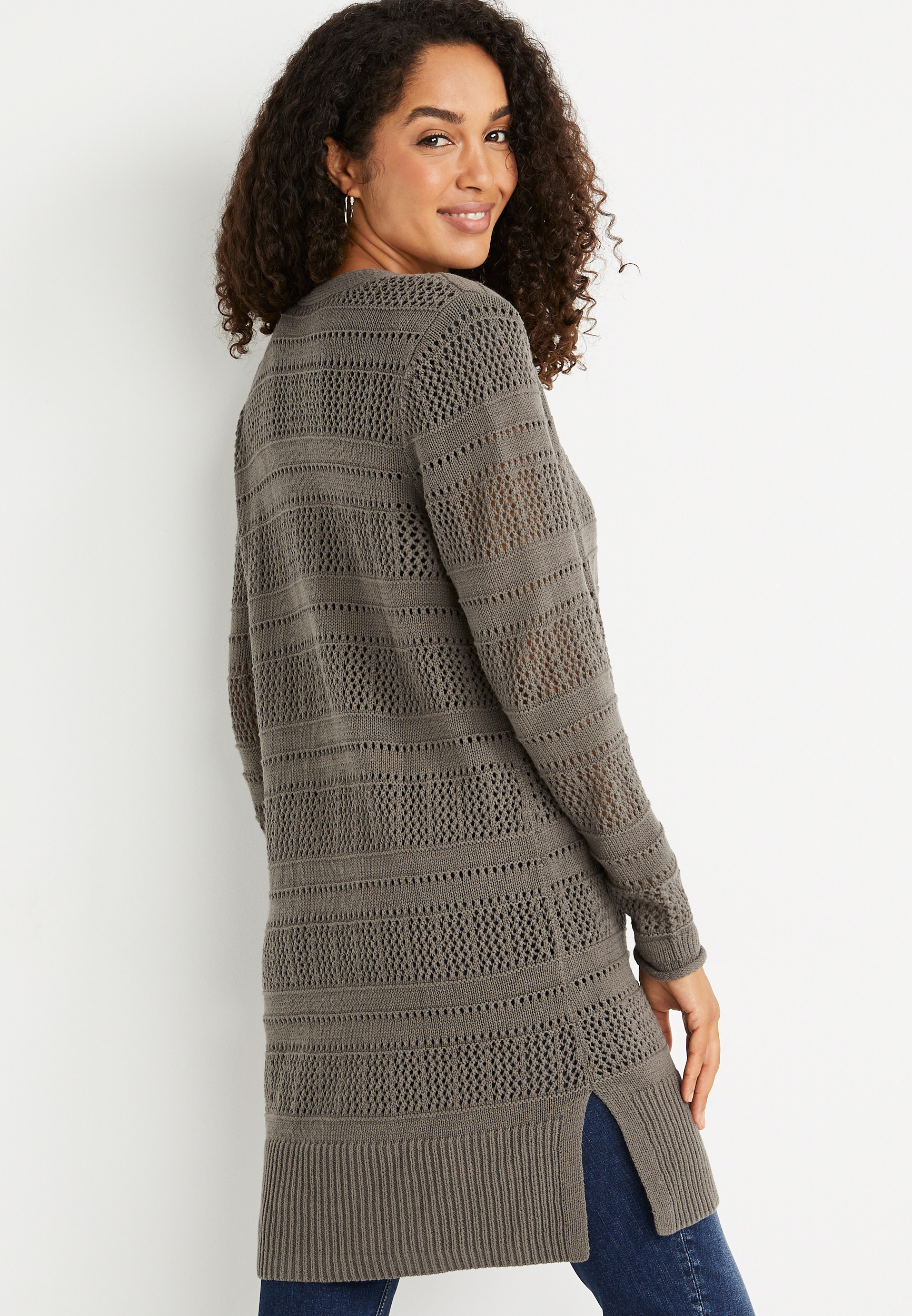 Open Stitch Duster Cardigan, C6170, large