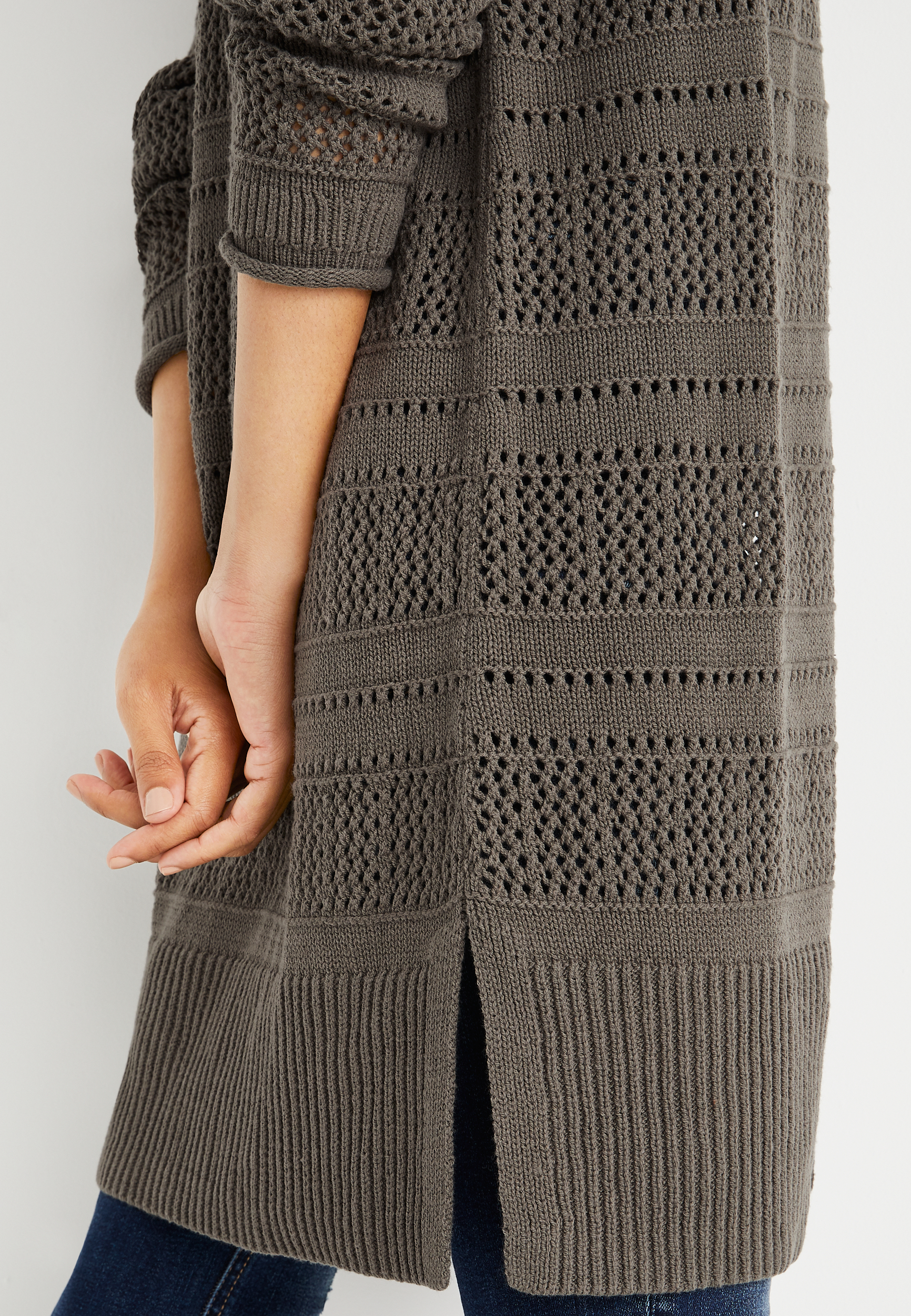 Open Stitch Duster Cardigan, C6170, large