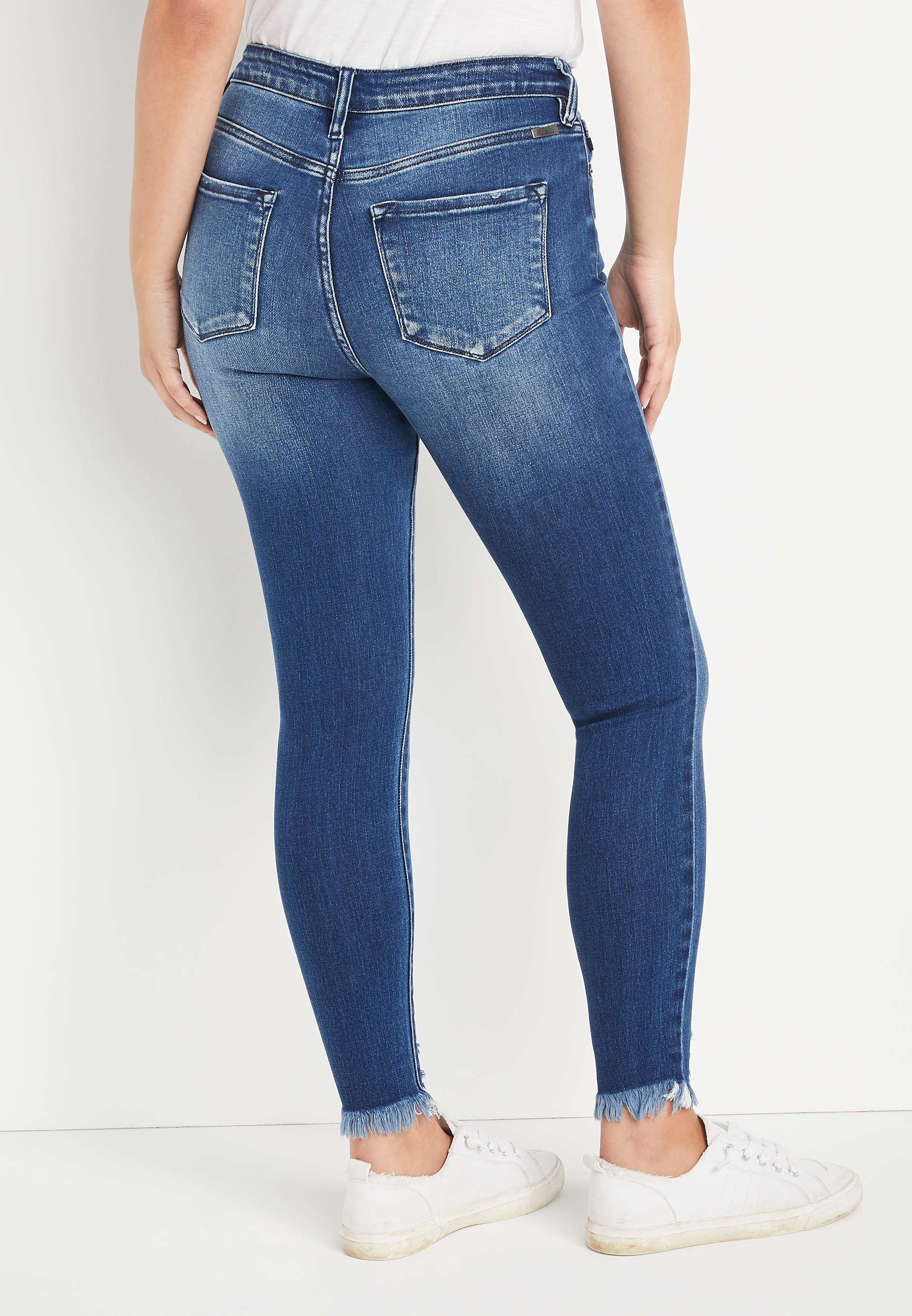 KanCan&trade; High Rise Dark Ripped Hem Skinny Jean, C258, large