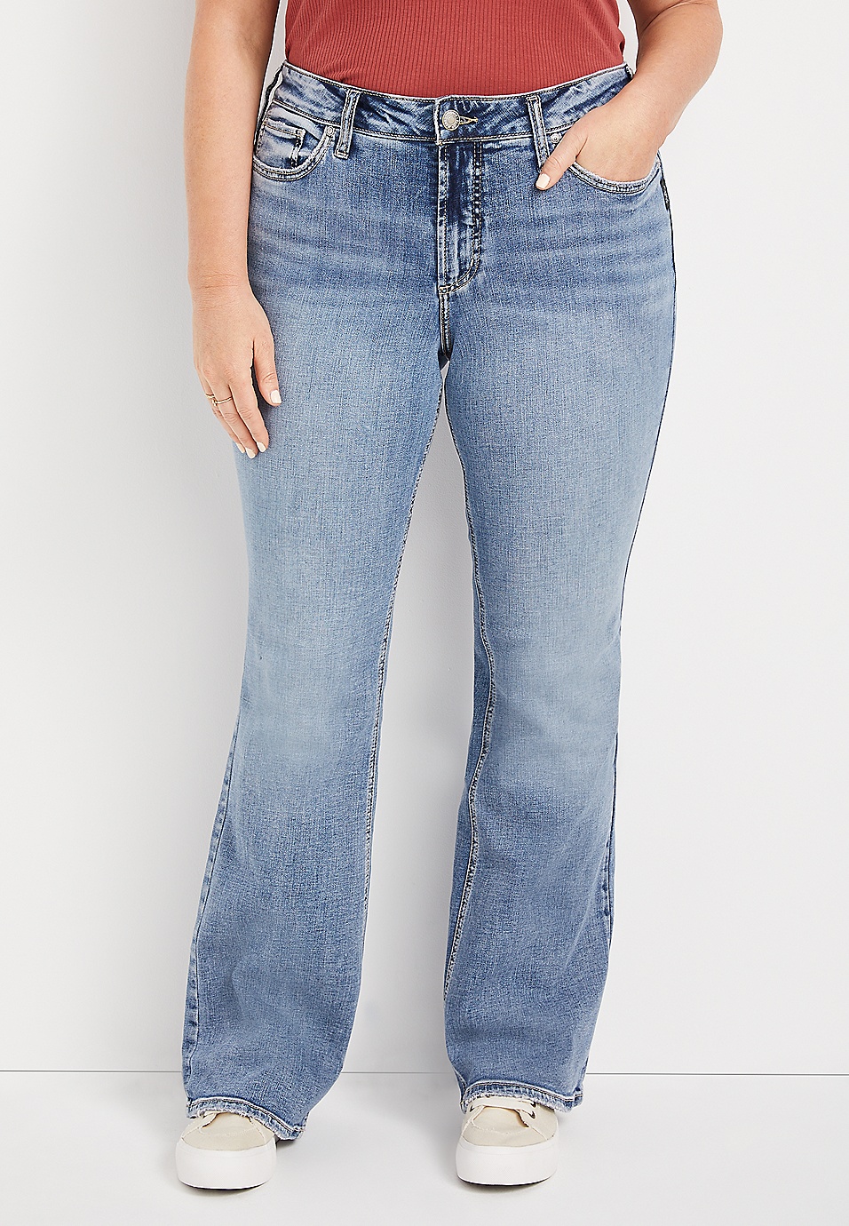 Plus Size Silver Jeans Co.® Suki Bootcut Curvy Mid Rise Jean | maurices