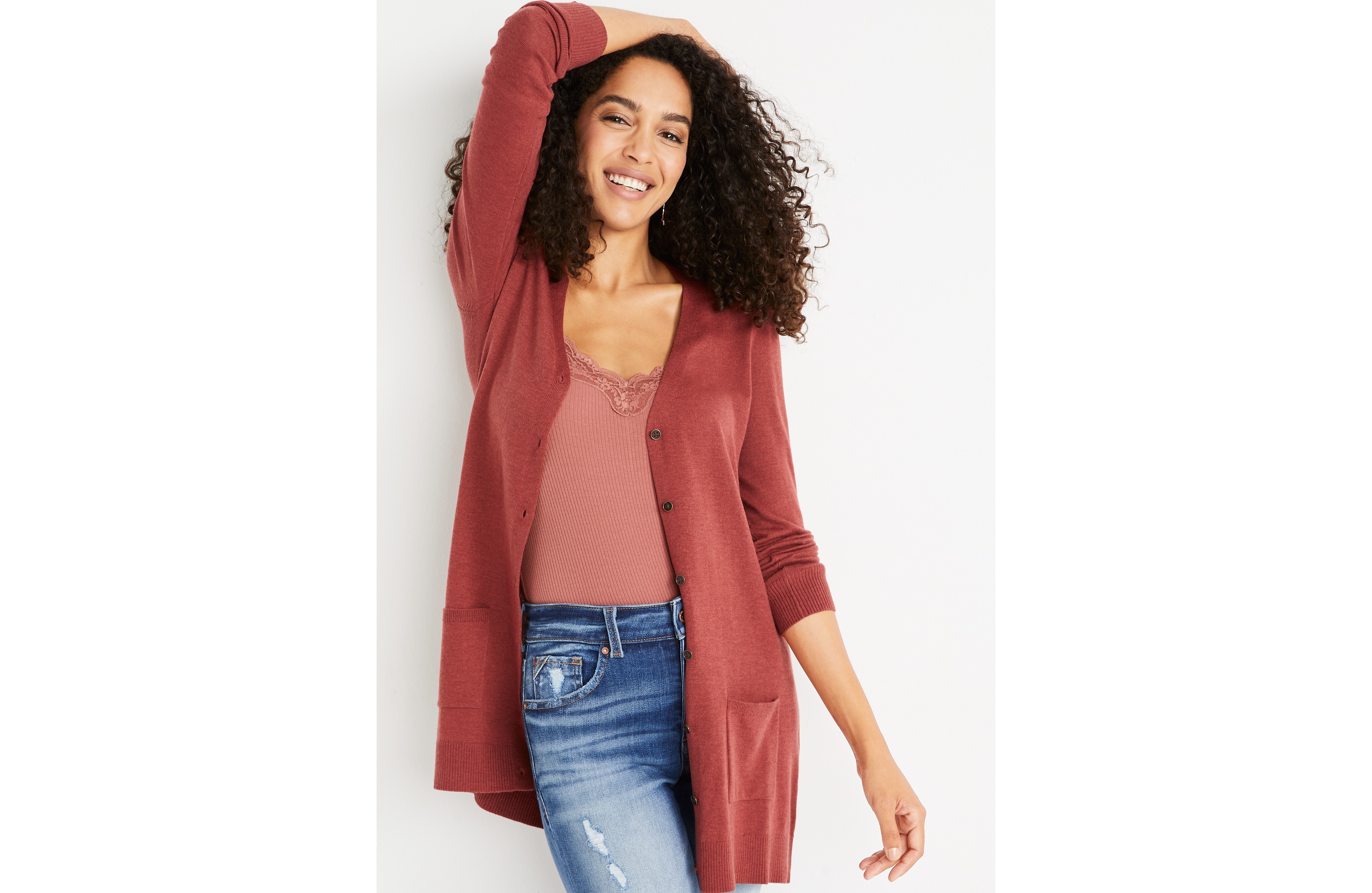 Solid Boyfriend Button Front Cardigan