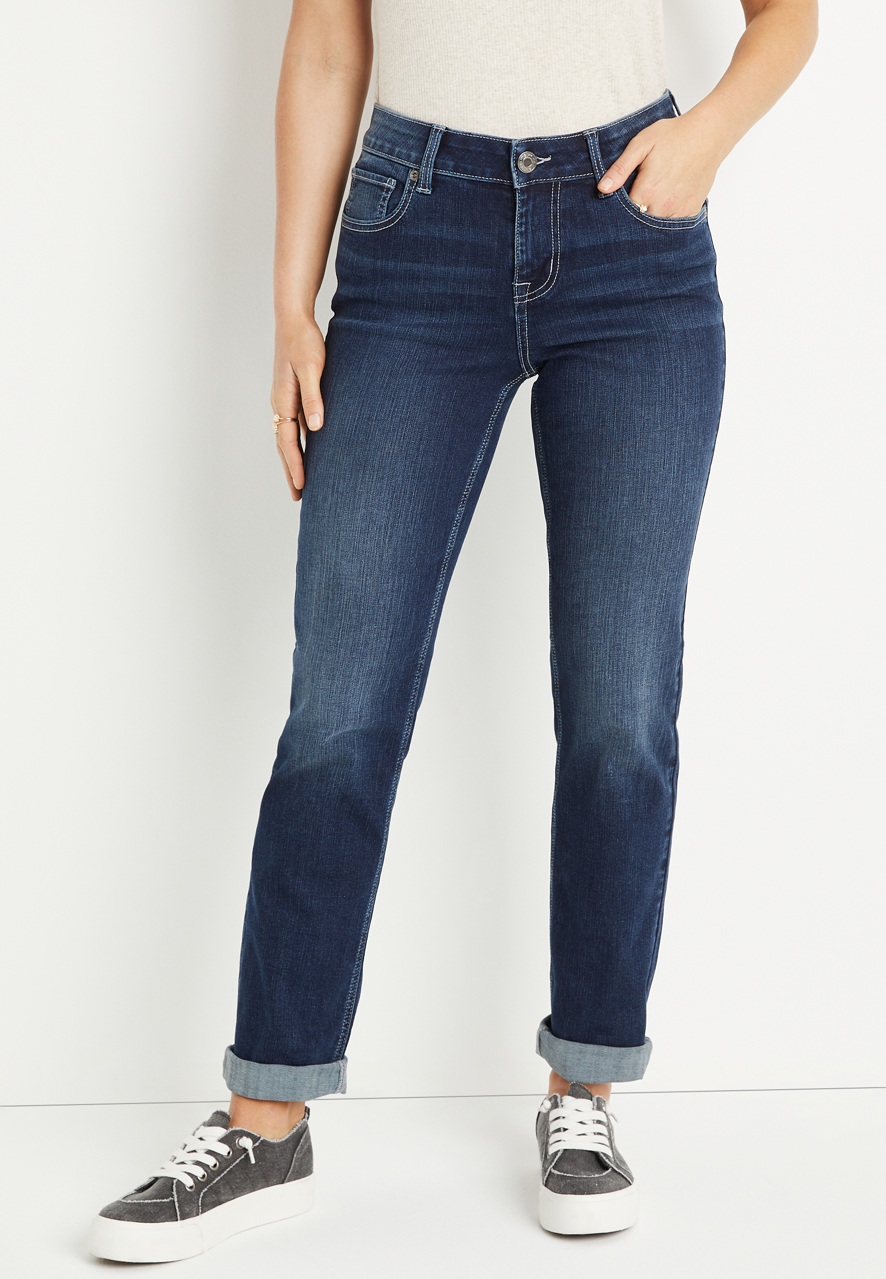 m jeans by maurices™ Classic Straight Mid Rise Jean | maurices