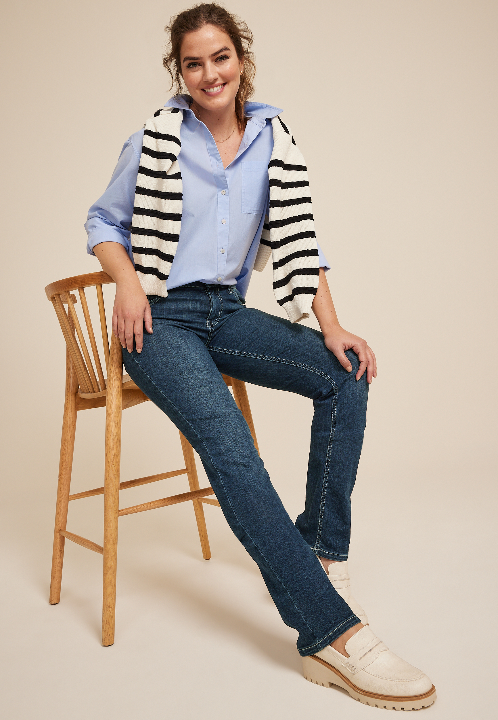 m jeans by maurices™ Classic Straight Mid Rise Jean maurices