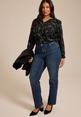 Plus Size m jeans by maurices&trade; Classic Straight Curvy High Rise Jean, C258, small