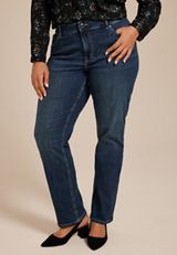 Plus Size m jeans by maurices&trade; Classic Straight Curvy High Rise Jean, C258, small