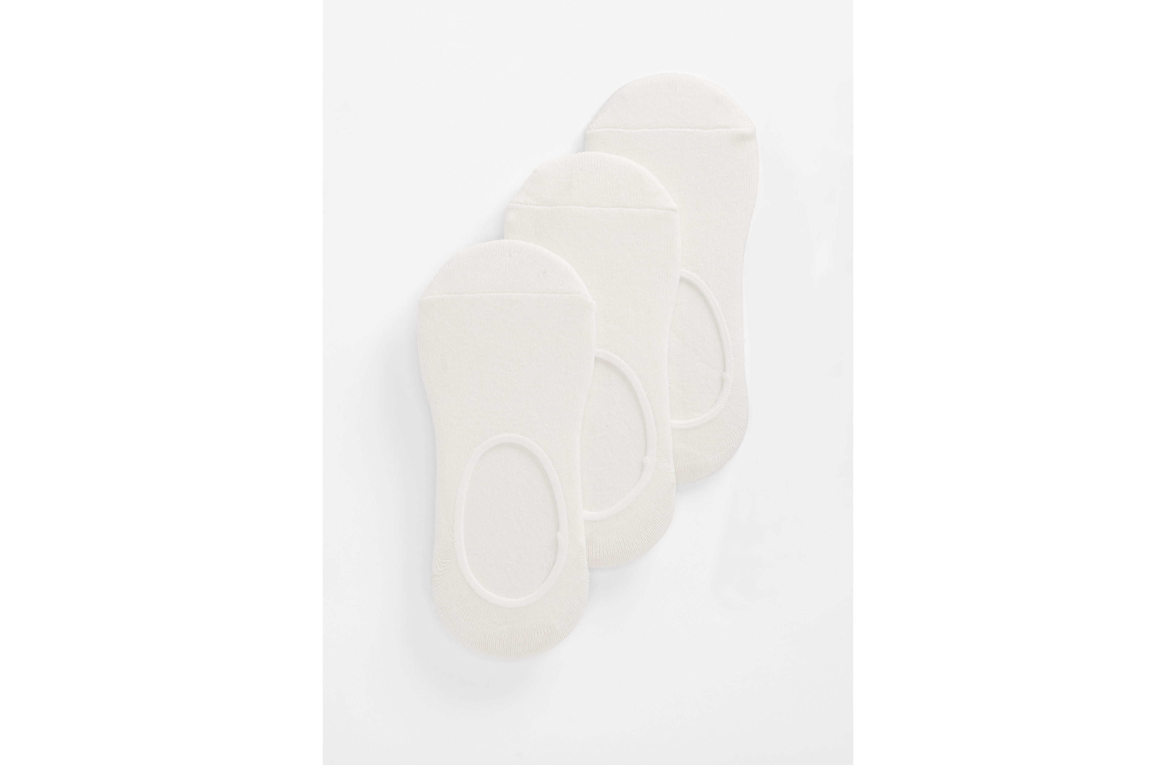 White 3 Pack No Show Socks