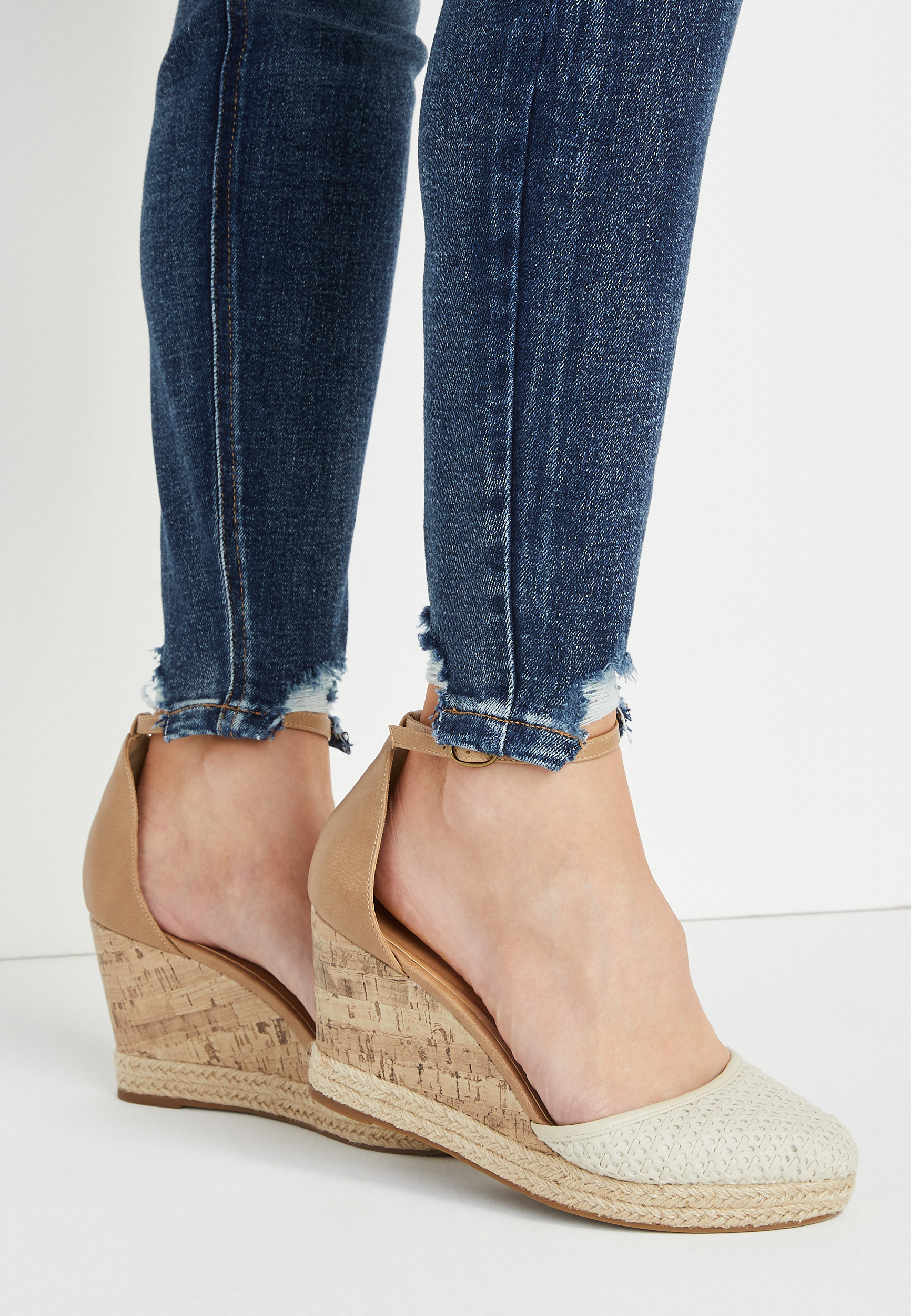 edgely&trade; Super Skinny High Rise Frayed Hem Jean, C258, large