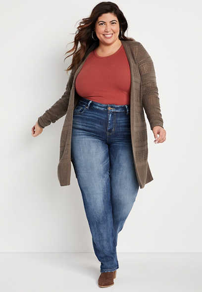 Plus Size edgely™ Straight High Rise Jean
