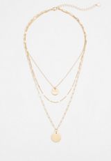 Atwood Gold Mix Chain Drape Necklace, , small