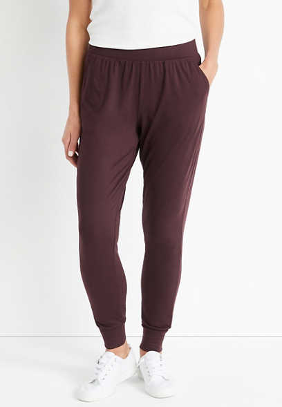 High Rise Brown Ultra Soft Jogger Pant
