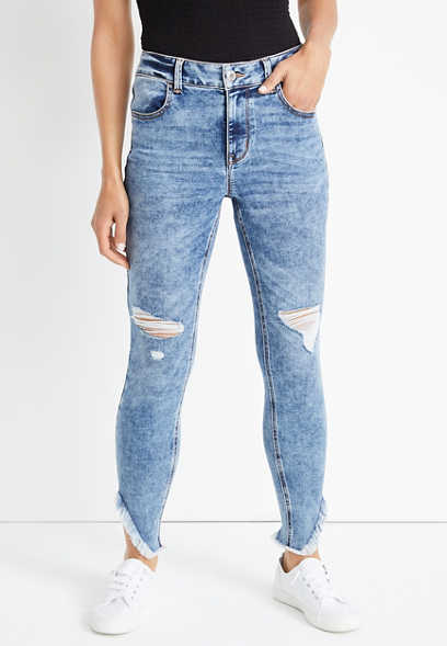 m jeans by maurices™ Cool Comfort High Rise Slant Hem Jegging