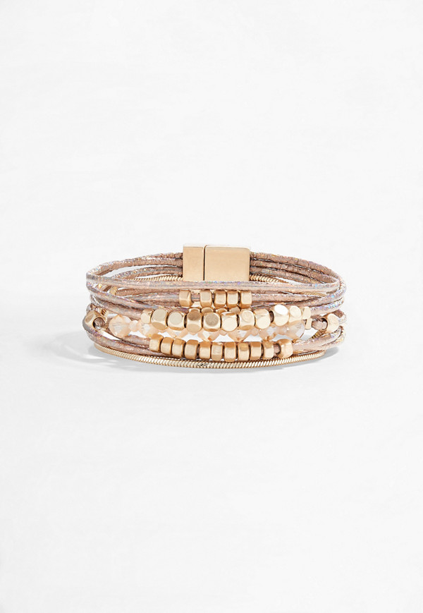 Gold Multi Row Magnetic Bracelet | maurices