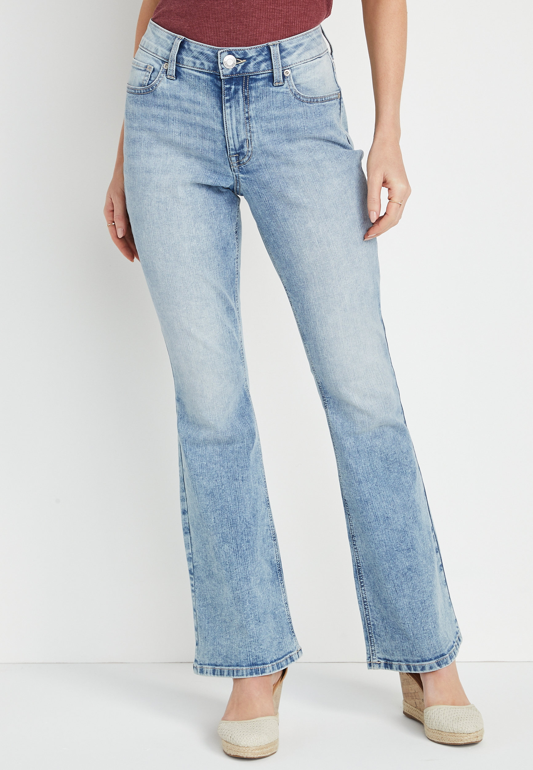 m jeans by maurices™ Classic Flare Curvy High Rise Jean | maurices