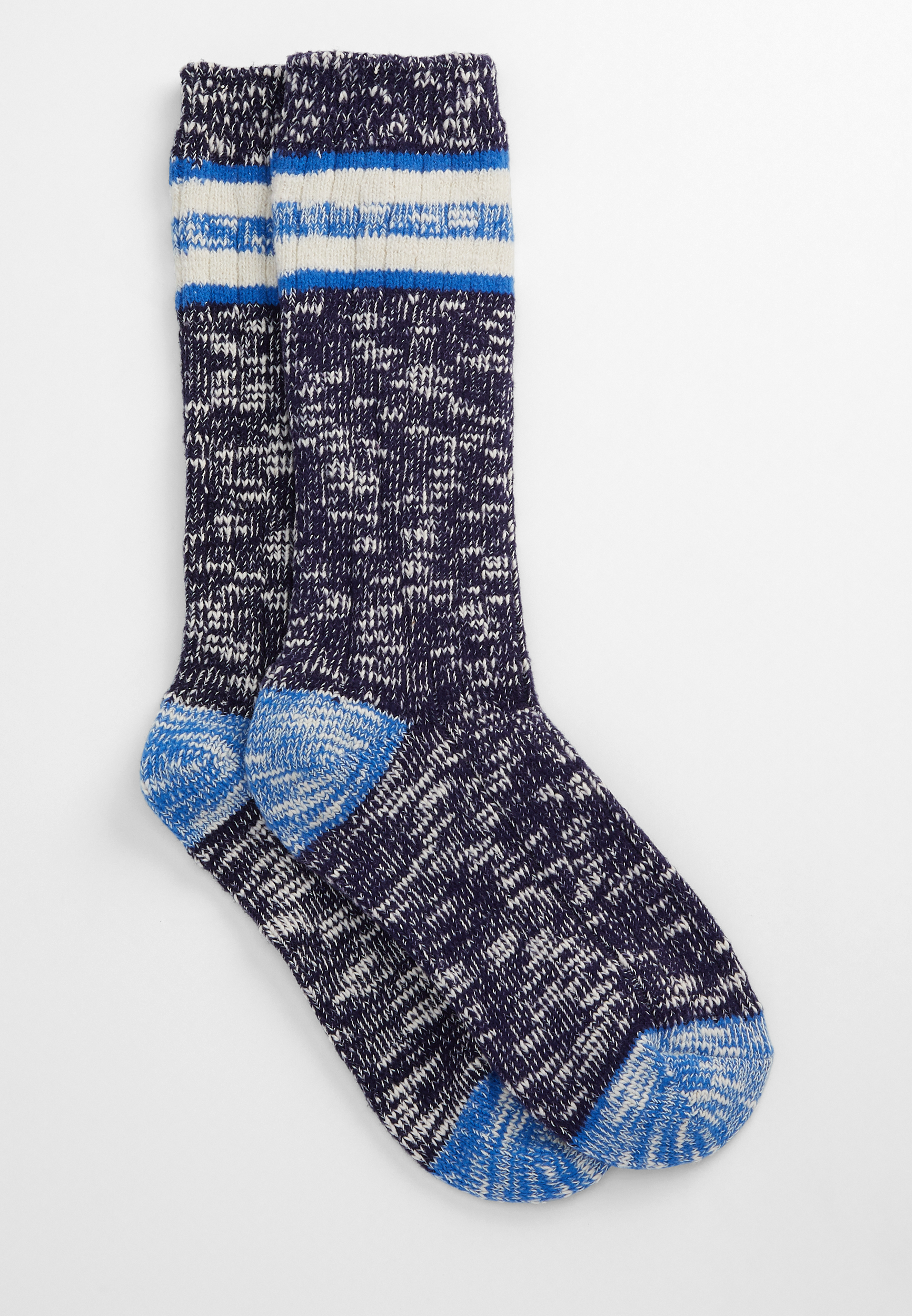 Navy and White Crew Socks | maurices