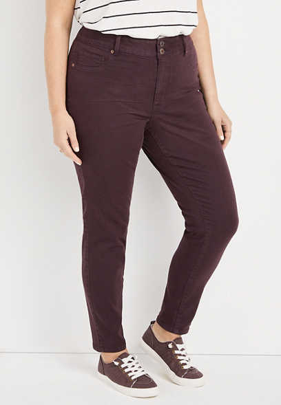 Plus Size m jeans by maurices™ High Rise Maple Double Button Jegging Made With REPREVE®