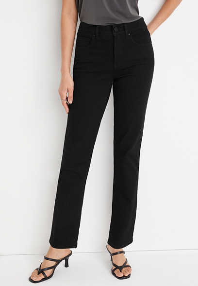 m jeans by maurices™ Everflex™ Straight High Rise Black Jean