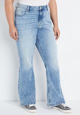 Plus Size m jeans by maurices&trade; Classic Flare Curvy High Rise Jean, , small