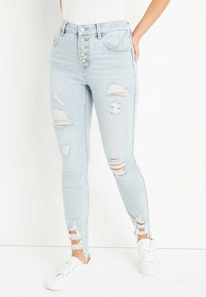 m jeans by maurices™ Cool Comfort High Rise Ripped Jegging
