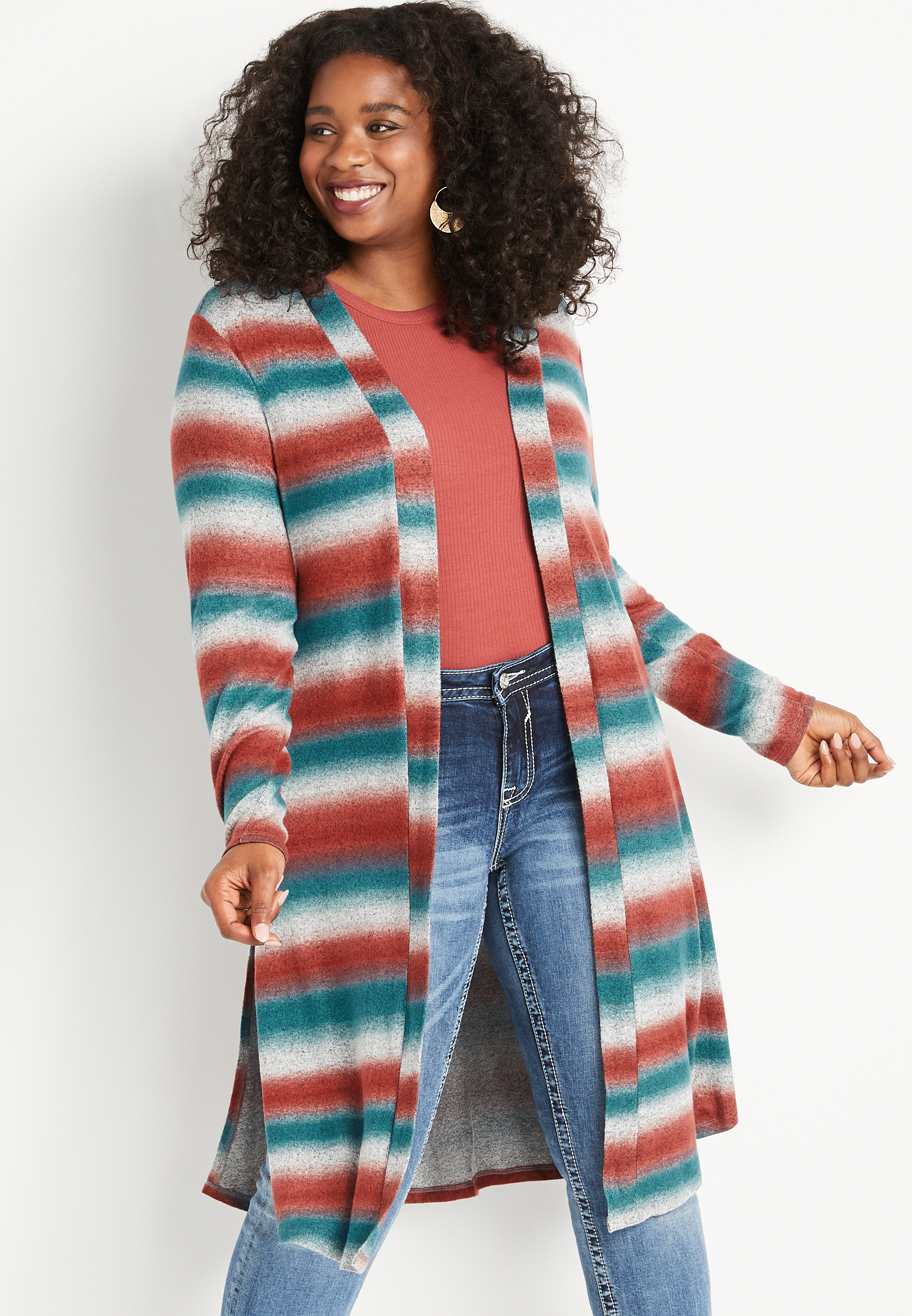 ombre duster cardigan