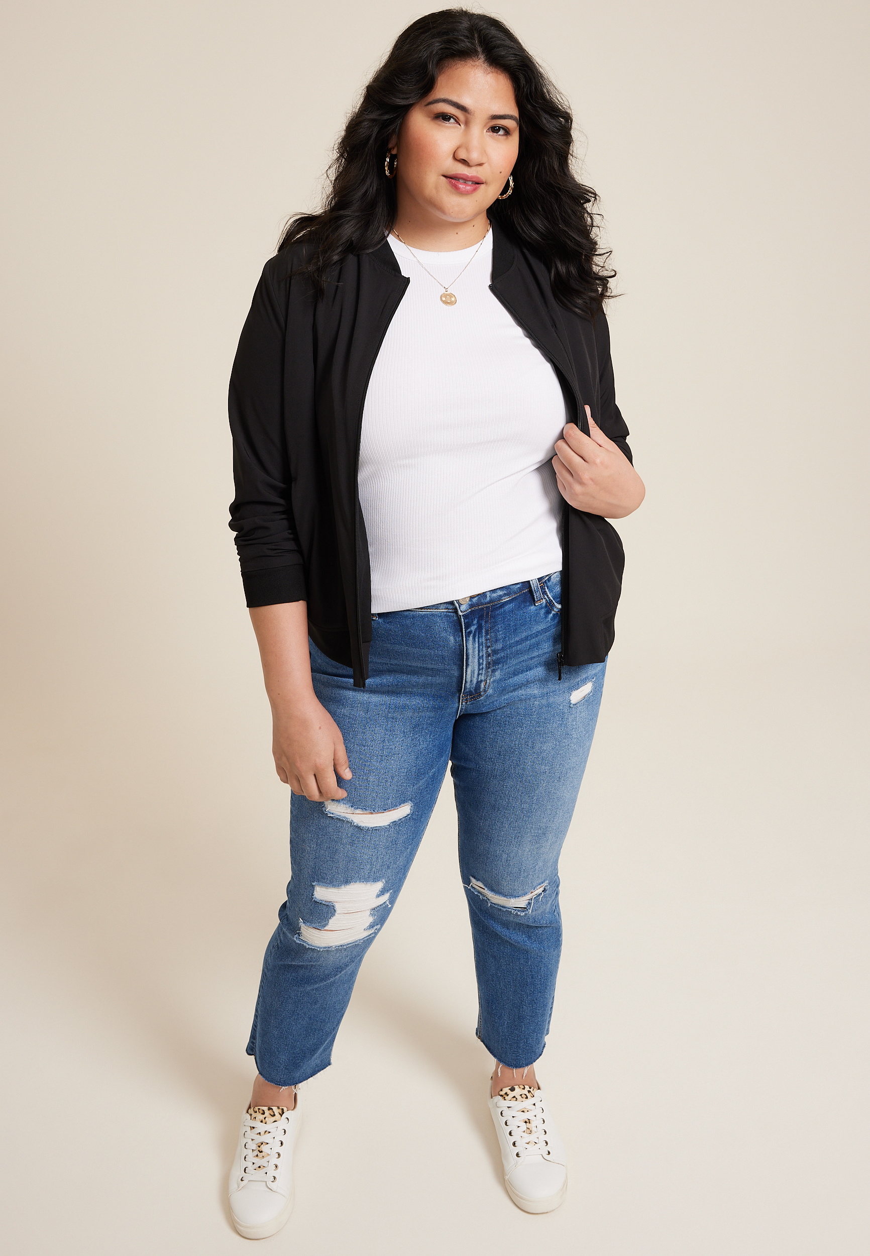 Plus Size 24/7 Highline Solid Fitted Ribbed Tank Top - thumbnail 6