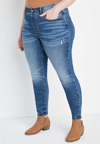 Plus Size m jeans by maurices™ Cool Comfort Pull On Super High Rise Jegging