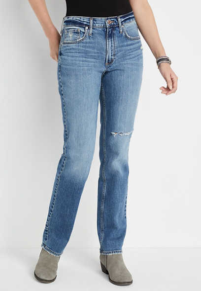 Silver Jeans Co.® Frisco Straight High Rise Ripped Jean