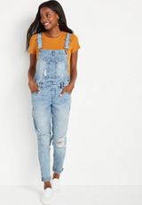 m jeans by maurices&trade; Boyfriend Ripped Pant Overall, , small