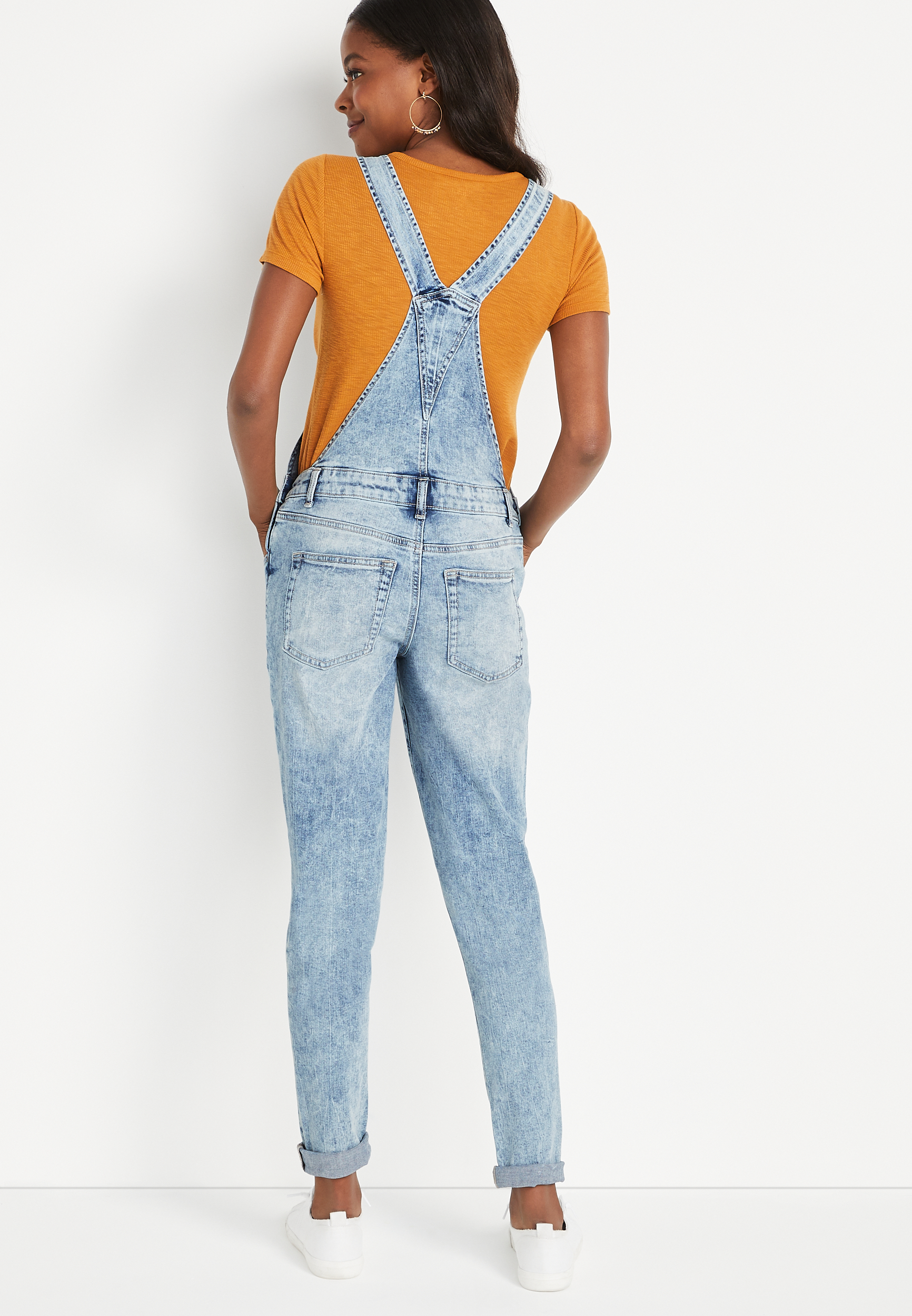 m jeans by maurices&trade; Boyfriend Ripped Pant Overall, , large