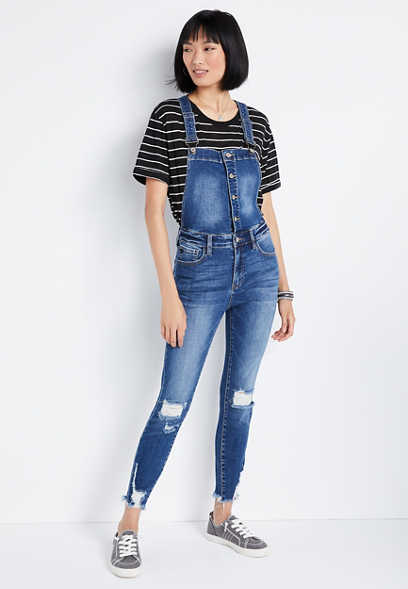 KanCan™ Skinny Ripped Pant Overall