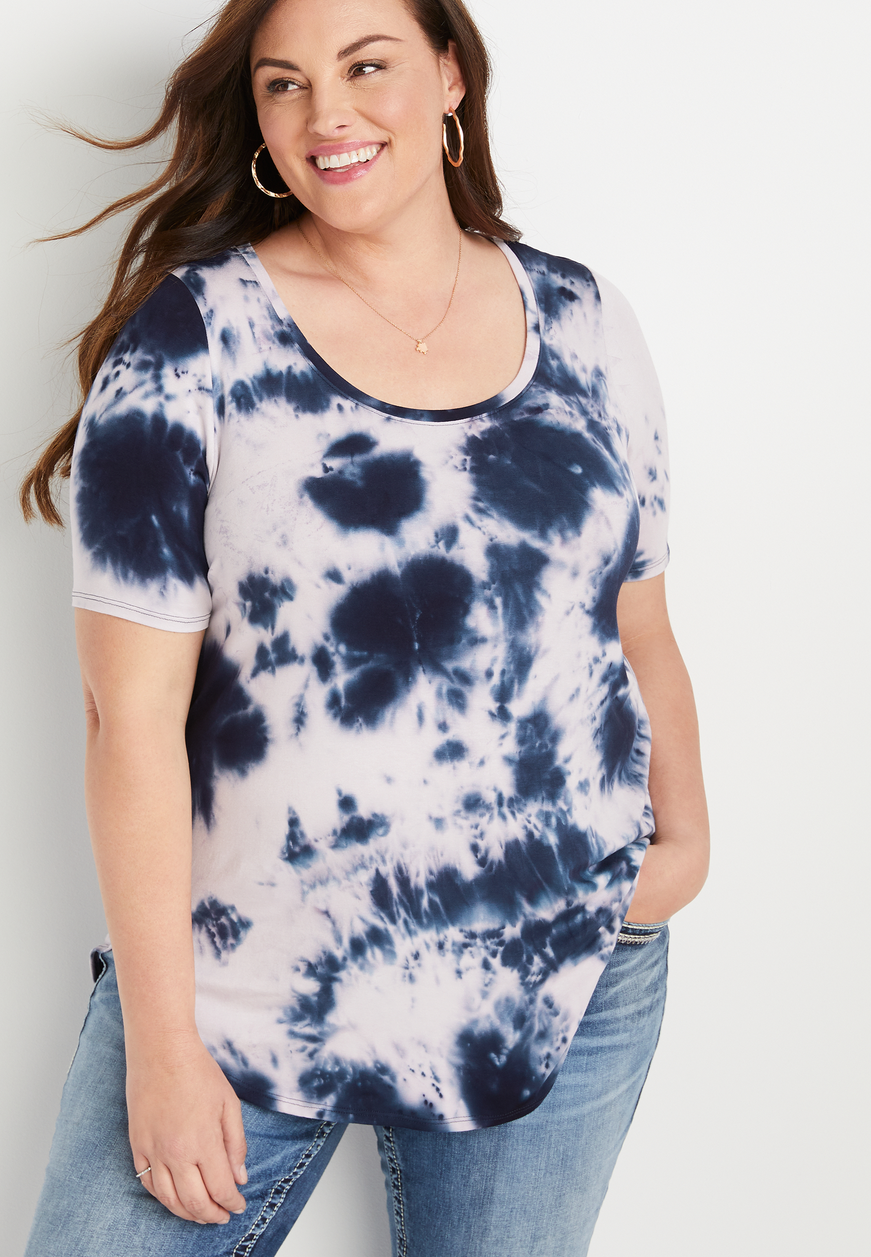 tie dye tunic tee