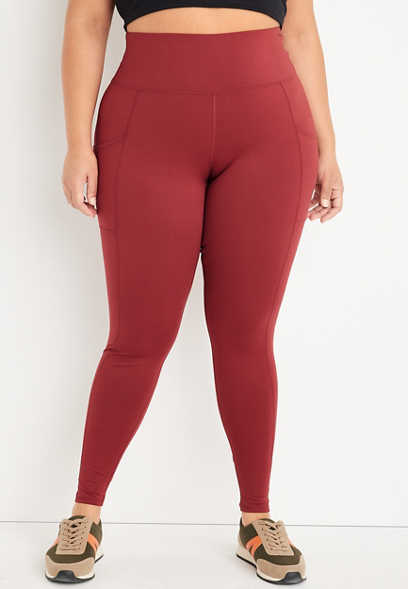 Plus Size Super High Rise Brown Pocket Luxe Legging