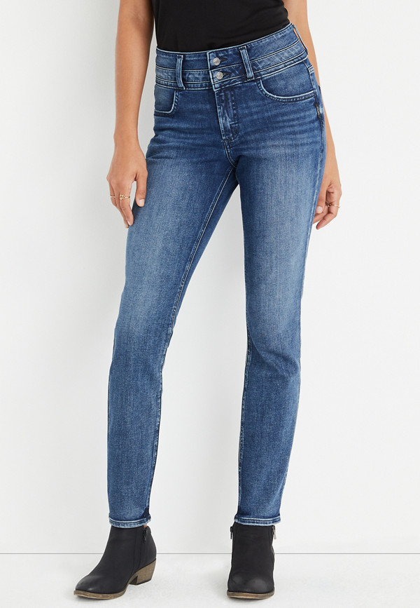 Silver Jeans Co.® Avery Skinny Curvy High Rise Double Button Jean ...