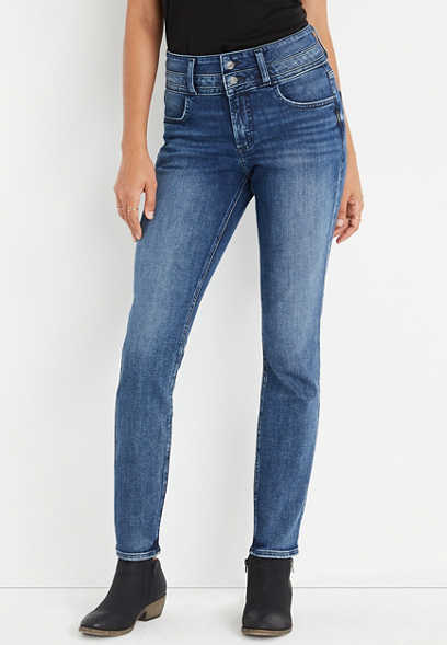 Silver Jeans Co.® Avery Skinny Curvy High Rise Double Button Jean