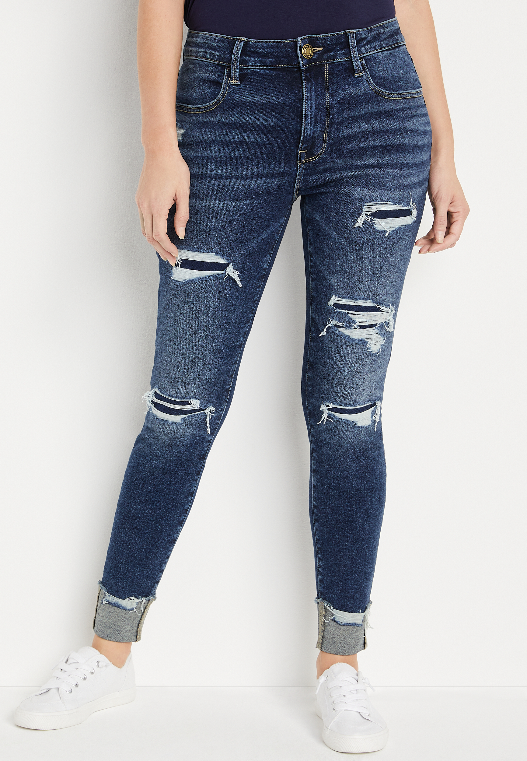 m jeans by maurices™ Vintage High Rise Cuffed Jegging | maurices