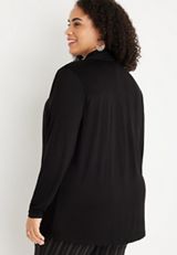 Plus Size Long Sleeve Open Front Cardigan, C106, small