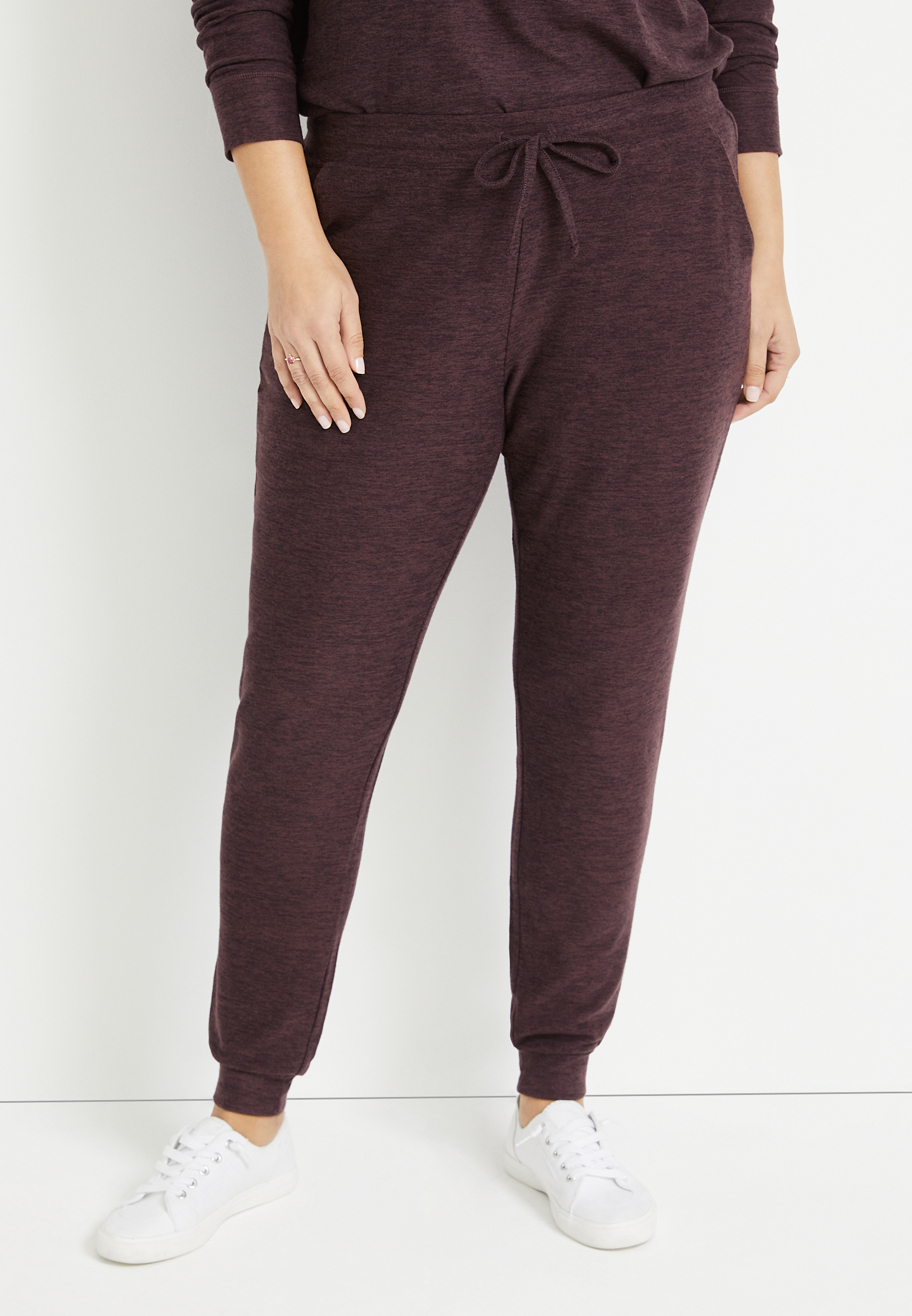 Plus Size Lakeside Brown Cozy Jogger Pant | maurices