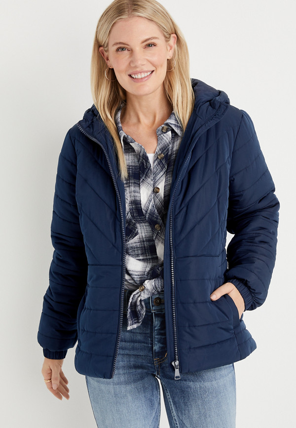 Navy Active Puffer Jacket | maurices