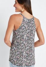 Floral Strappy High Neck Cami, , small