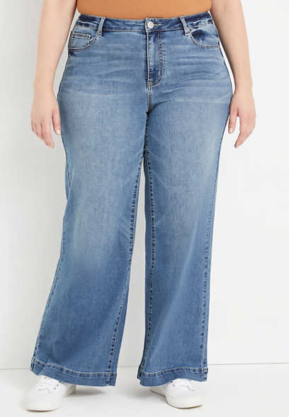 Plus Size m jeans by maurices™ Wide Leg Super High Rise Jean