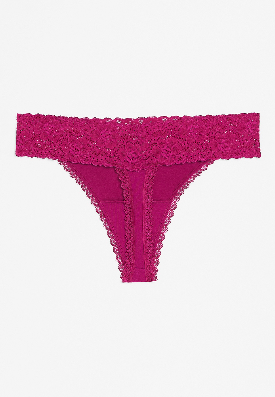 Simply Comfy Lace Trim Cotton Panty | maurices
